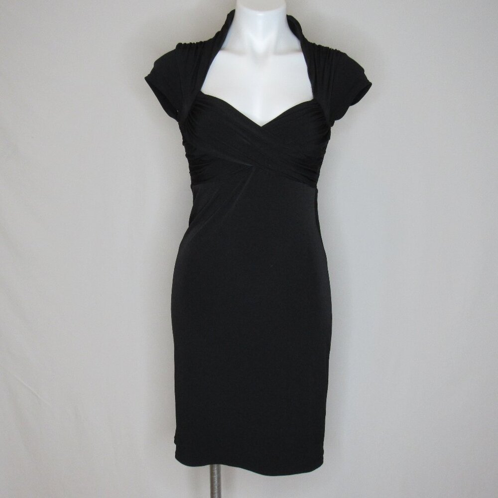 White House Black Market Bodycon Sweetheart Neck Twisted Bodice Dress Women's 4